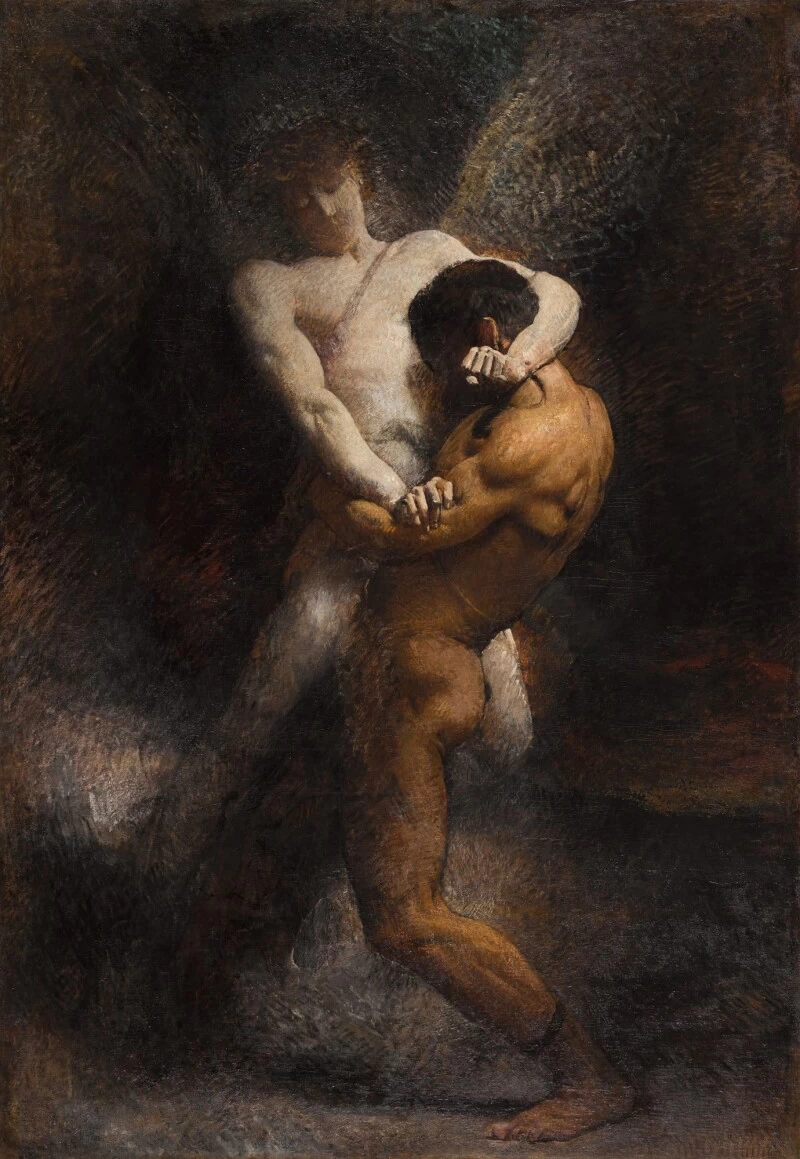 Léon Bonnat - Giacobbe lotta con l'angelo 1